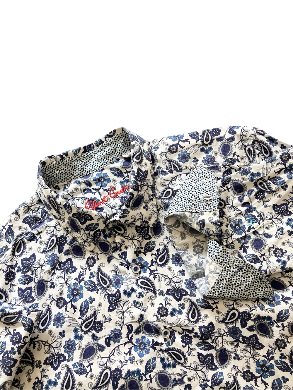 Robert Graham Blue Paisley Classic Fit Button Up Shirt Floral Mens 2XL